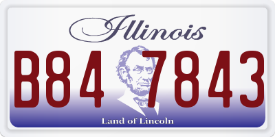 IL license plate B847843