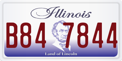 IL license plate B847844