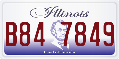 IL license plate B847849