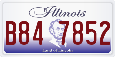 IL license plate B847852
