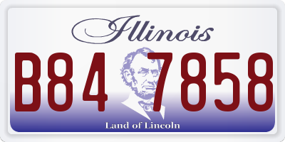 IL license plate B847858