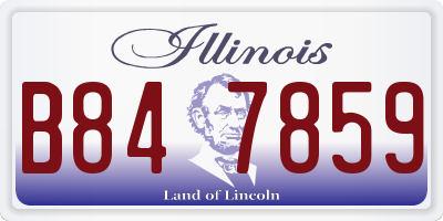 IL license plate B847859