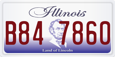 IL license plate B847860