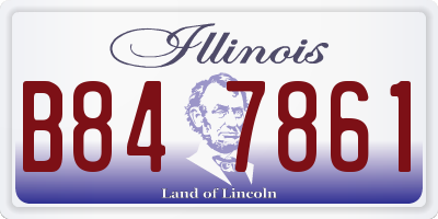 IL license plate B847861