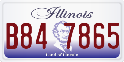 IL license plate B847865