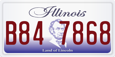 IL license plate B847868