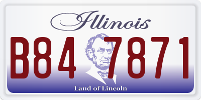 IL license plate B847871