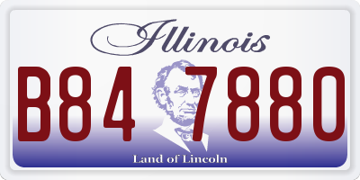IL license plate B847880