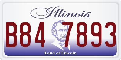 IL license plate B847893