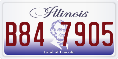 IL license plate B847905