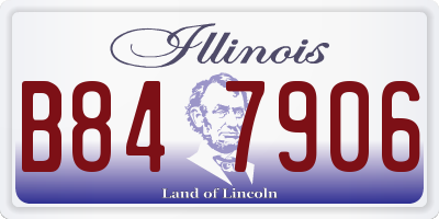 IL license plate B847906