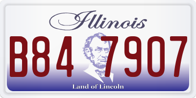 IL license plate B847907