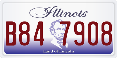 IL license plate B847908