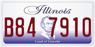 IL license plate B847910