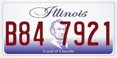 IL license plate B847921