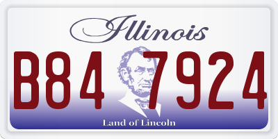 IL license plate B847924