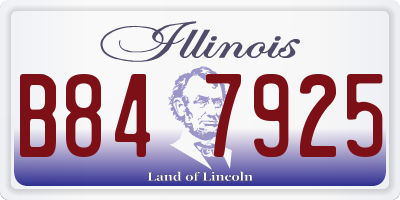 IL license plate B847925