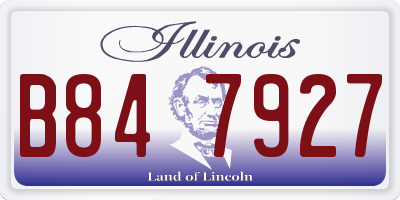 IL license plate B847927
