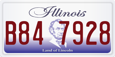 IL license plate B847928