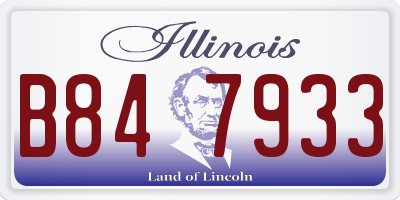 IL license plate B847933