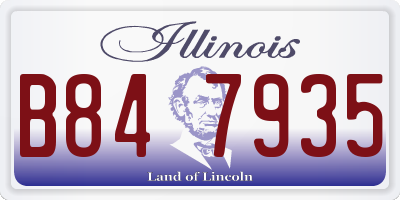 IL license plate B847935
