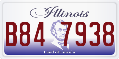 IL license plate B847938