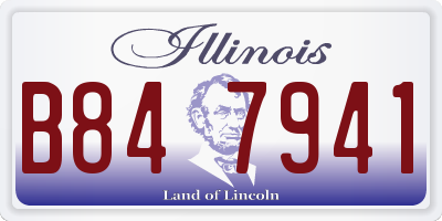 IL license plate B847941