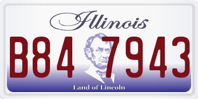 IL license plate B847943
