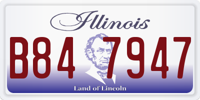 IL license plate B847947
