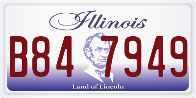 IL license plate B847949
