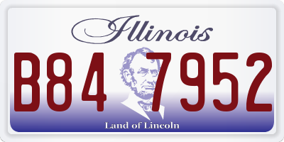 IL license plate B847952