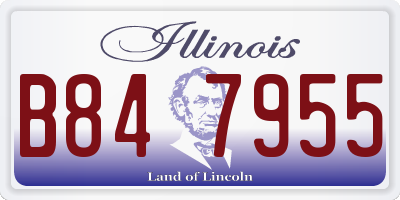 IL license plate B847955