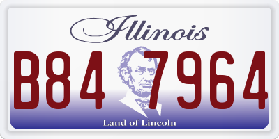 IL license plate B847964