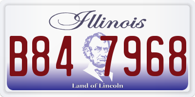 IL license plate B847968
