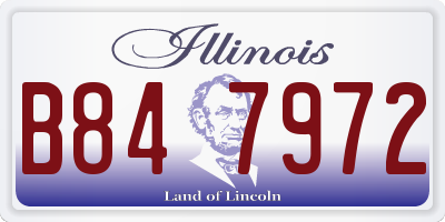 IL license plate B847972