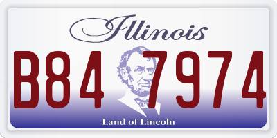 IL license plate B847974