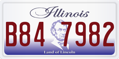 IL license plate B847982