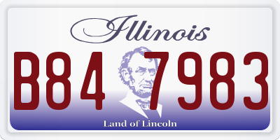 IL license plate B847983
