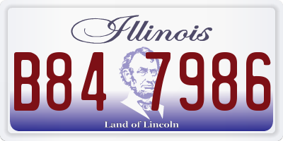 IL license plate B847986