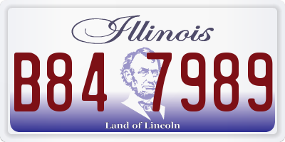 IL license plate B847989
