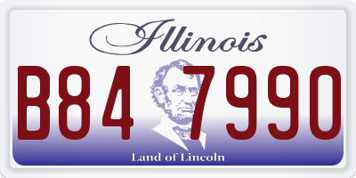 IL license plate B847990