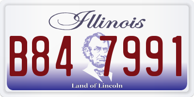 IL license plate B847991