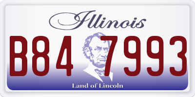 IL license plate B847993