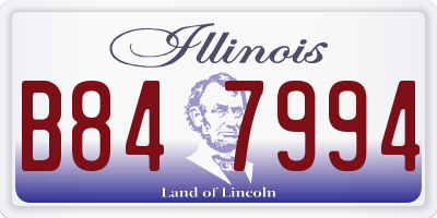 IL license plate B847994