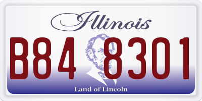 IL license plate B848301