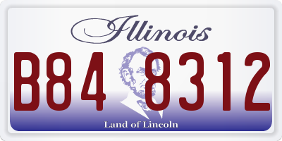 IL license plate B848312