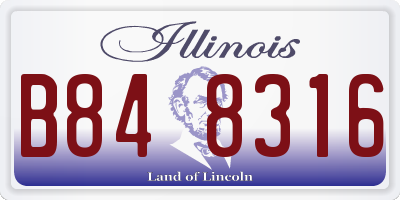 IL license plate B848316
