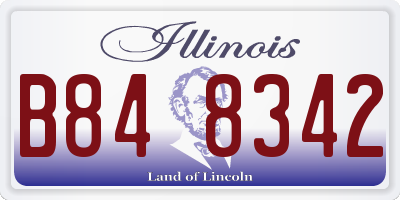 IL license plate B848342