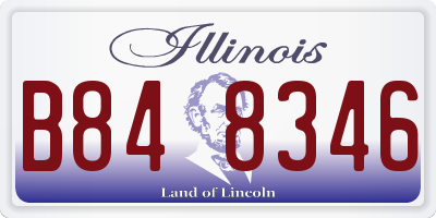 IL license plate B848346