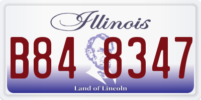 IL license plate B848347